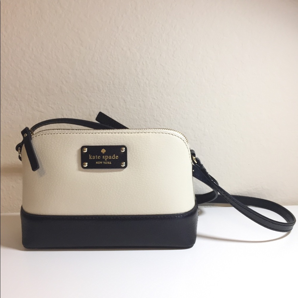 NWOT Kate Spade black and white Hanna cross body.